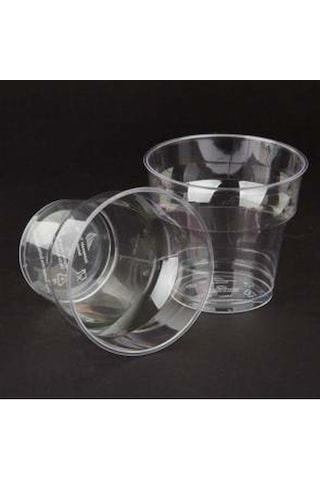 Plastik Mika Sert Kristal Bardak 180 Cc 1 Koli 1000 Adet