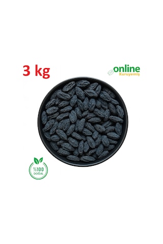 Online Kuruyemiş Siyah Üzüm Çekirdekli 3 KG