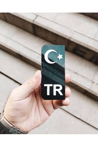Plaka Tr Yazısı 3d Kabartma Siyah 2 Adet