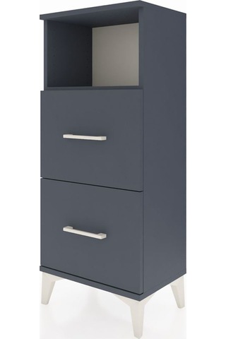 Arges Komodin Tek Raflı 2 Çekmeceli 44x30x106 Antrasit-antrasit Antrasit