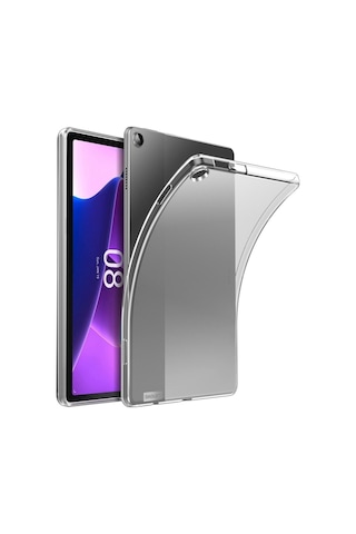 Lenovo Tab M10 Fhd Plus Lte Tb-x606x Uyumlu Kılıf Şeffaf Silikon Tpu Esnek Arka Kapak