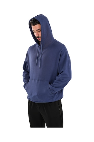 Musclecloth Elite Oversize Kapüşonlu Sweatshirt İndigo Lacivert