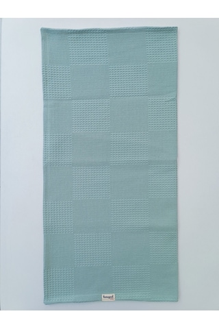 S.kahve Kız Erkek Bebek Battaniyesi Pike %100 Pamuklu Doğal Organik Uyku Çift Taraflı Örtü 86x86cm Yeşil