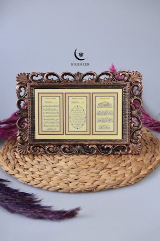 Kapı Üstü Üçlü Tablo Ayete'l Kürsi- Nazar Duası-bereket Duası