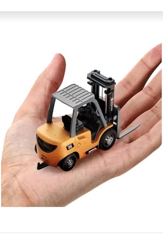 Oyuncak Mini Forklift Uzaktan Kumandalı Dahili Şarjlı Metal Gövde 11.5 Cm