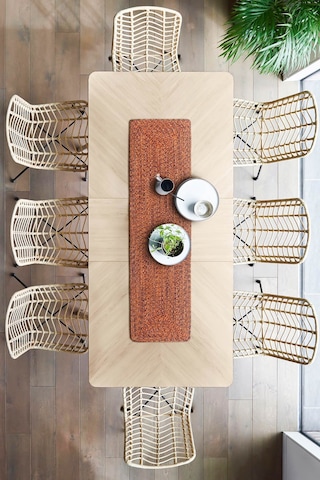 Koza Home Cesta El Yapımı Örgü Kiremit Köşeli Runner 37x136 4032 Standart