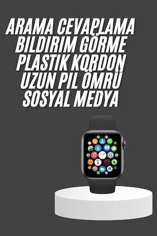 Akıllı Saat Çok Fonksiyonlu Uyku Takibi Adımsayar Nabız Ölçer Arama Cevaplayan - 4999