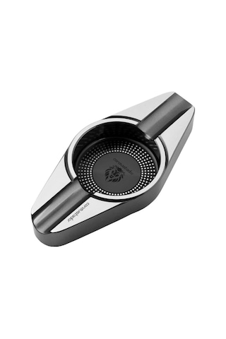 Conquistador Gunmetal Gümüş İkili Porselen Puro Küllüğü Cnq-011