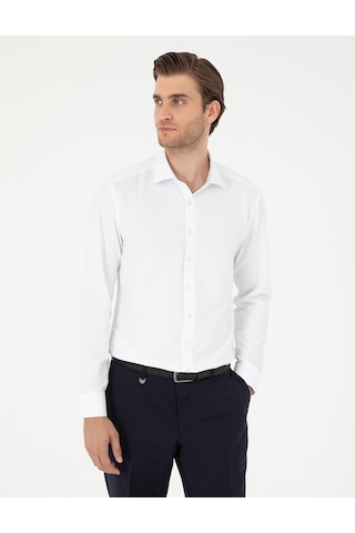 Pierre Cardin Erkek Beyaz Gömlek Desenli 50296573-vr013 Beyaz