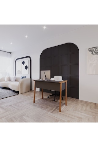 Zenith Çalışma Masası 90cm Antrasit Ceviz