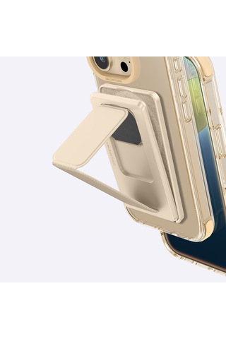 İphone 16 Pro Kılıf Magsafe Uyumlu Standlı Kartlıklı Set Amazingthing Omni Adventure Seri Rose Gold