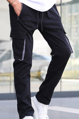 Madmext Siyah Kargo Cep Jogger Pantolon 5791 Siyah