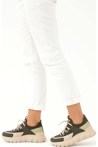 Tamer Tanca Kadın Vegan Haki Sneakers & Spor Ayakkabı Haki - Krem