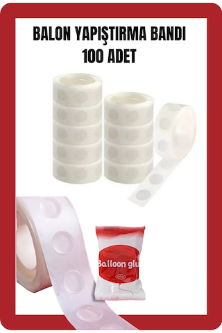 Balon Yapıştırma Bandı 100 Adet Balon Yapışkanı Parti Malzemeleri Doğum Günü Diğer
