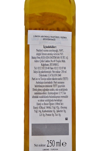 Monini Limon Aromalı Sızma Zeytinyağı 250 ML