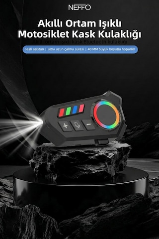 Intercom K06 Motosiklet Kask Kulaklık Bluetooth 5.4 Kablosuz Motor Kulaklık Stereo Müzik Çalar