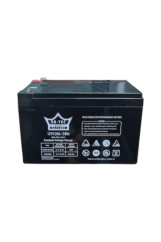 Ortec 12v 12ah Akü  Bakımsız Akü