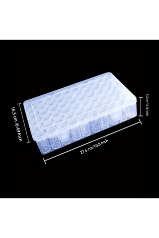 Springsun Beyaz Akrilik Bölmeli Depolama Kutusu - Renkli Çember Stickerli, Bölmeleri Ayrılabilir, İlaç, Kozmetik Ve Küçük Eşyalar İçin Organize Edici Kutular 60 Adet Beyaz