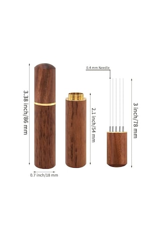 Aputue Espresso Kahve Karıştırıcı, Espresso Dağıtımı İçin Profesyonel Kahve Karıştırma Wdt Aracı, El Tampers Karıştırma Aracı Doğal Ahşap Saplı İğne Tipi Dağıtıcı