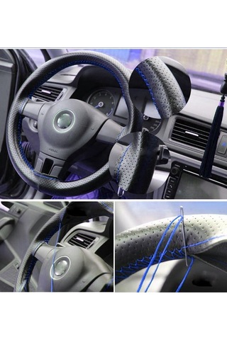 Deri Direksiyon Kılıfı - Dikmeli Deri Direksiyon Kılıfı