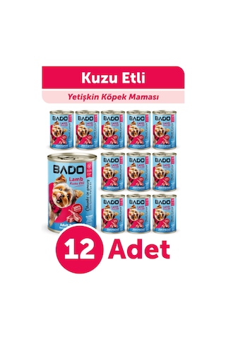 Bado Yetişkin Yaş Köpek Maması Kuzu Etli 400gr 12'li