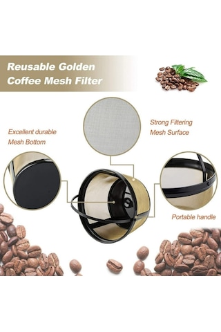 Ximistore9 2 Adet Yeniden Kullanılabilir Kahve Filtresi Sepeti - 8-12 Bardak Kapasitesi - Çeşitli Kahve Makinaları İçin Uyumlu - Lezzeti Artırır - Çevre Dostu - Kolay Temizlenir