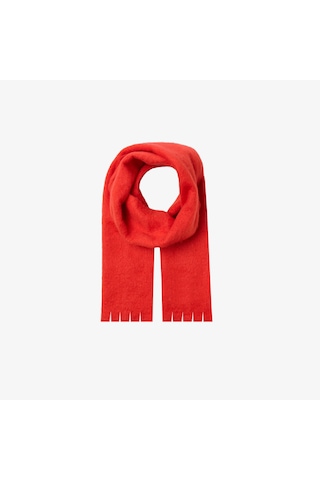 Kadın Polar Atkı Yumuşak Puffy Sıcak Tutan Kadın Kırmızı Atkı Kırmızı