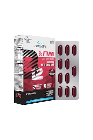 Zade Vital Vitamin B12 30 Yumuşak Kapsül -