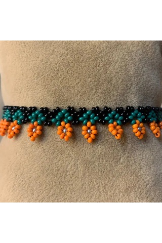 Uretti - Hülya 7360 - El Yapımı Renkli Kum Boncuk Halhal Çok Renkli