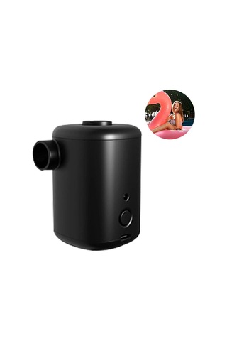 Monyee 3000mah Pil Liçlityumlu Mini Elektrikli Hava Pompa, 4 Uçlu Nozzle, 300l/dak Hızlı Enflasyon, Dış Mekan Ve Ev Kullanıma Uygun - Siyah