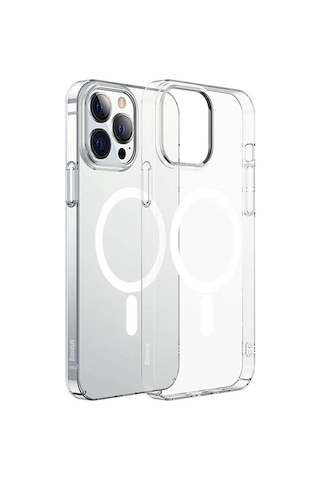 Baseus Crystal İphone 12 Pro Max Kılıf Magsafe Uyumlu Manyetik Kılıf- 5775 Şeffaf