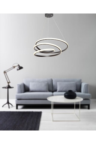 Tt301-Sy Tt Aydınlatma Yay Modeli Siyah Led Avize