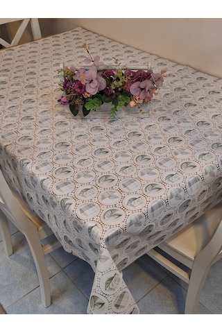 İthal Silinebilir Masa Örtüsü Kaymaz Tabanlı Pvc Muşamba Yeşil