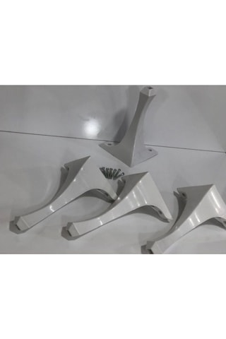 4'lü Lükens 28 Cm Dekoratif Sehpa Puf Komidin Ayağı - Masa Ayakları - 28 Cm Diğer