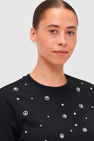 Only Kadın Onljulıa Bisiklet Yaka Taş Detaylı %100 Pamuk T-shirt 15324847 Black Siyah