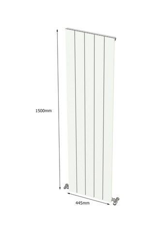 Alüminyum Radyatör 150x45 5 Dilim Kırık Beyaz Ral9010 Hestia