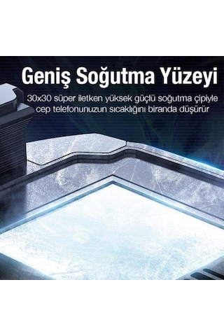 Coofbe 27w Super Akıllı Kasırga Telefon Soğutucu Dijital Göstergeli Akıllı Isı Yalıtım Soğutma Fanı Radyatör