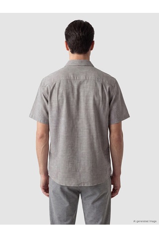 Lcwaıkıkı Classic Kahverengi Regular Fit Çizgili Poplin Erkek Gömlek