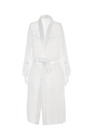 NBB Kadın Ekru Fantezi Saten Gecelik Sabahlık Takım