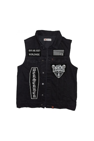 Black Label Society Siyah Kot Yelek Siyah