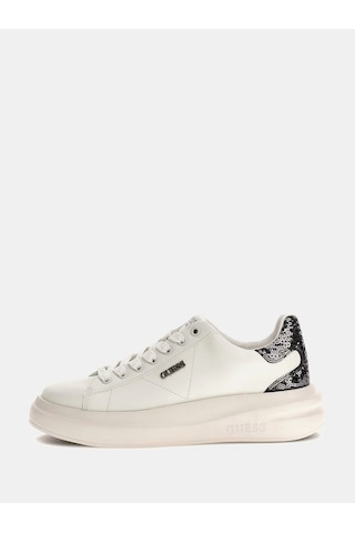 Guess Elbina Hakiki Deri Kadın Sneaker Ayakkabı Flfe10ele12 Gümüş