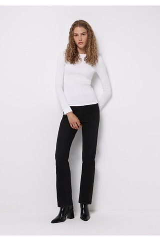 Colin's Colins Slim Fit Yuvarlak Yaka Düz Kadın Beyaz Uzun Kol Tişört Cl1072550 Q1.v1 Ofw Beyaz