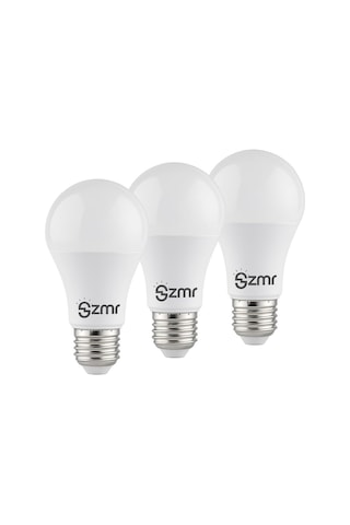 Zmr 103/b.65 3'lü Paket Led Ampul 10w 3000k Günışığı E27 Duylu Enerji Tasarruflu Uzun Ömürlü