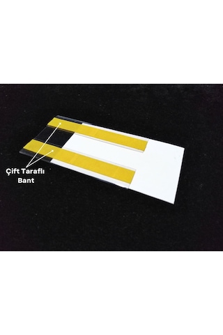 10 Adet C Tipi 6 x 10 CM Depo Etiketlik Şeffaf Yapışkanlı İsimlik