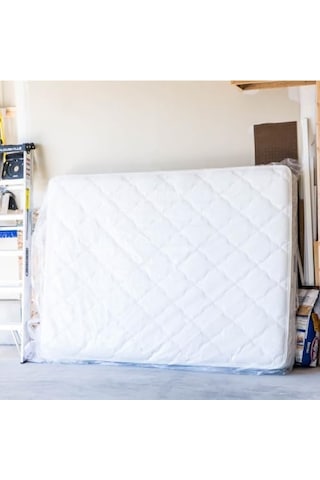 Linenspa Yatak Saklama Çantası, King Size, Şeffaf Plastik, Taşıma Ve Depolama İçin, 2&apos Li Paket Açık Antrasit