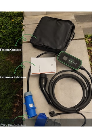 Enerjitem 7.4 Kw Elektrikli Araç Taşınabilir Şarj İstasyonu 220V