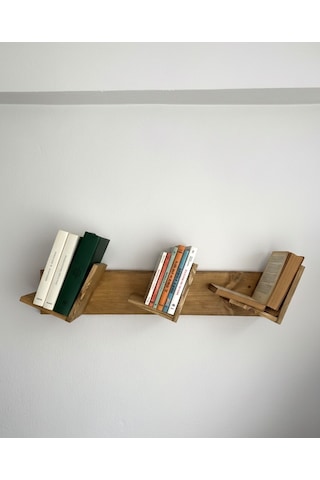 Doğal Ahşap Kitaplık, Dekoratif Tasarım Ahşap Vintage Kitaplık Açık Meşe