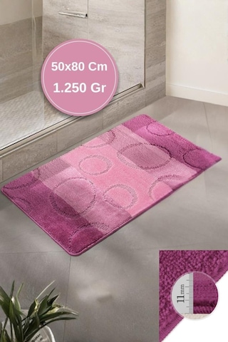 Lüks Banyo Paspası Bali 50x80 Cm - 11 Mm Kalınlık, %100 Polipropilen, Kaymaz Taban Model 3