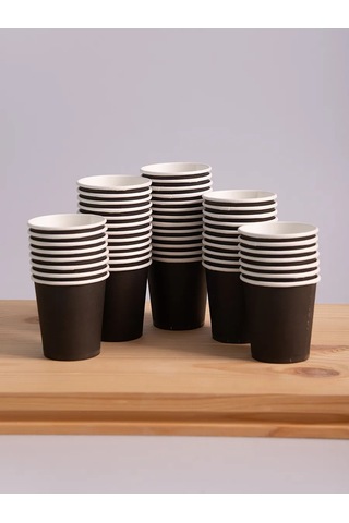 Mideko Kağıt Tek Kullanımlık Bardak 100 Ml 100 Adet 292634666 Siyah