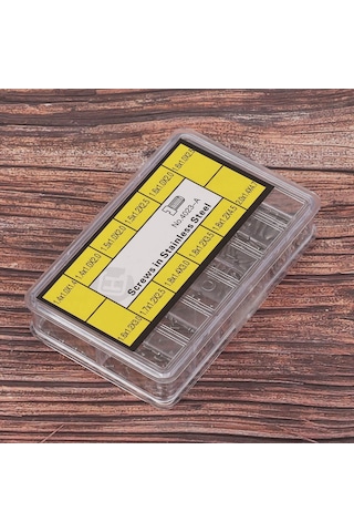 Lemestar Saati Tamiri İçin Paslanmaz Çelik Vidalı Saat Arka Kapak Vida Seti 12 Farklı Boyut, Taşınabilir Depolama Kutusu